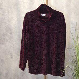 Vintage Coldwater Creek Velvet Tunic Top and Pants Set Women's Size 3X NWT